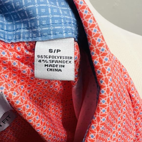 Nick Graham Everywhere Shirt Men’s S Orange Blue Stretch Modern Fit NWOT - Picture 6 of 6